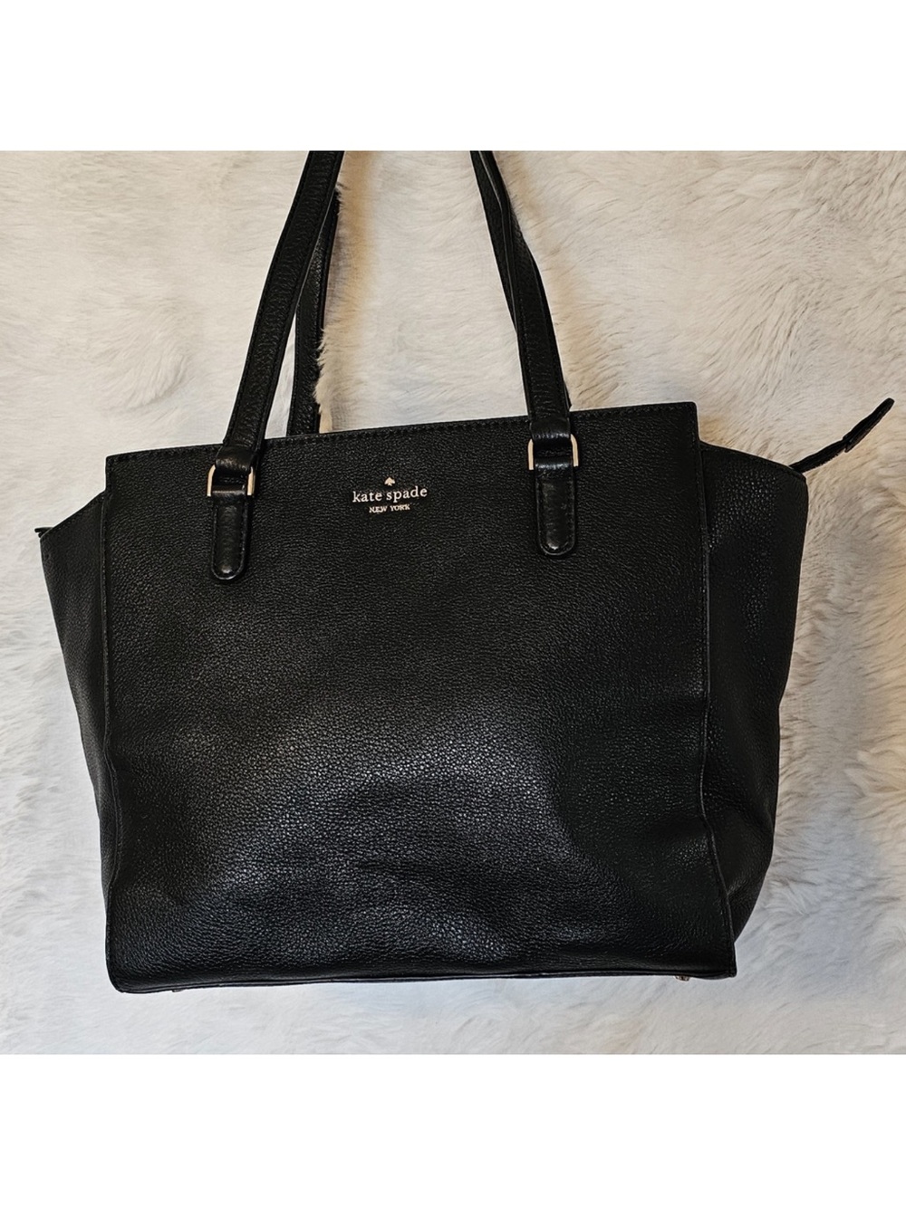 kate spade Black Pebbled Leather Tote